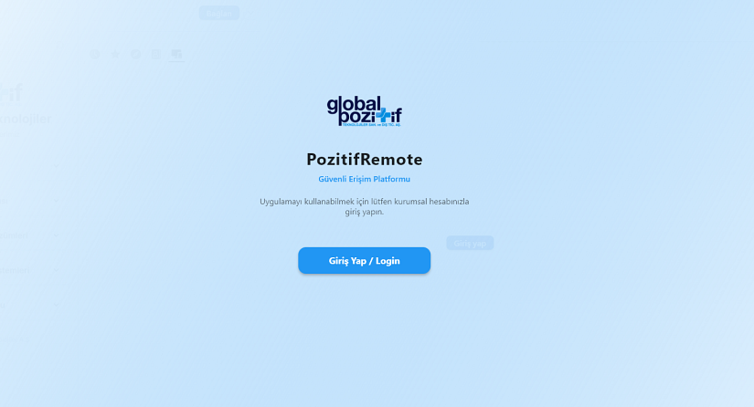 PozitifRemote Uzak Masaüstü Programı